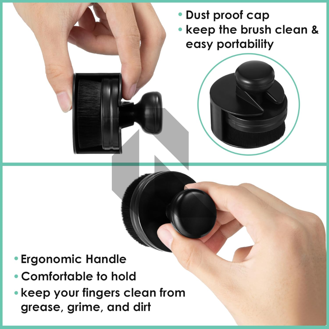 Round Car Tyre & Trim Dressing Applicator Brush