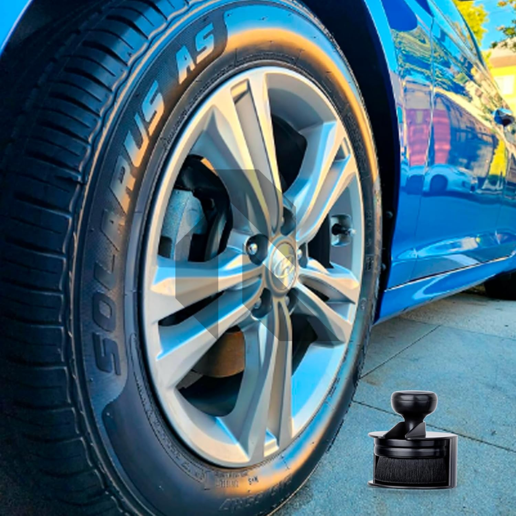 Round Car Tyre & Trim Dressing Applicator Brush