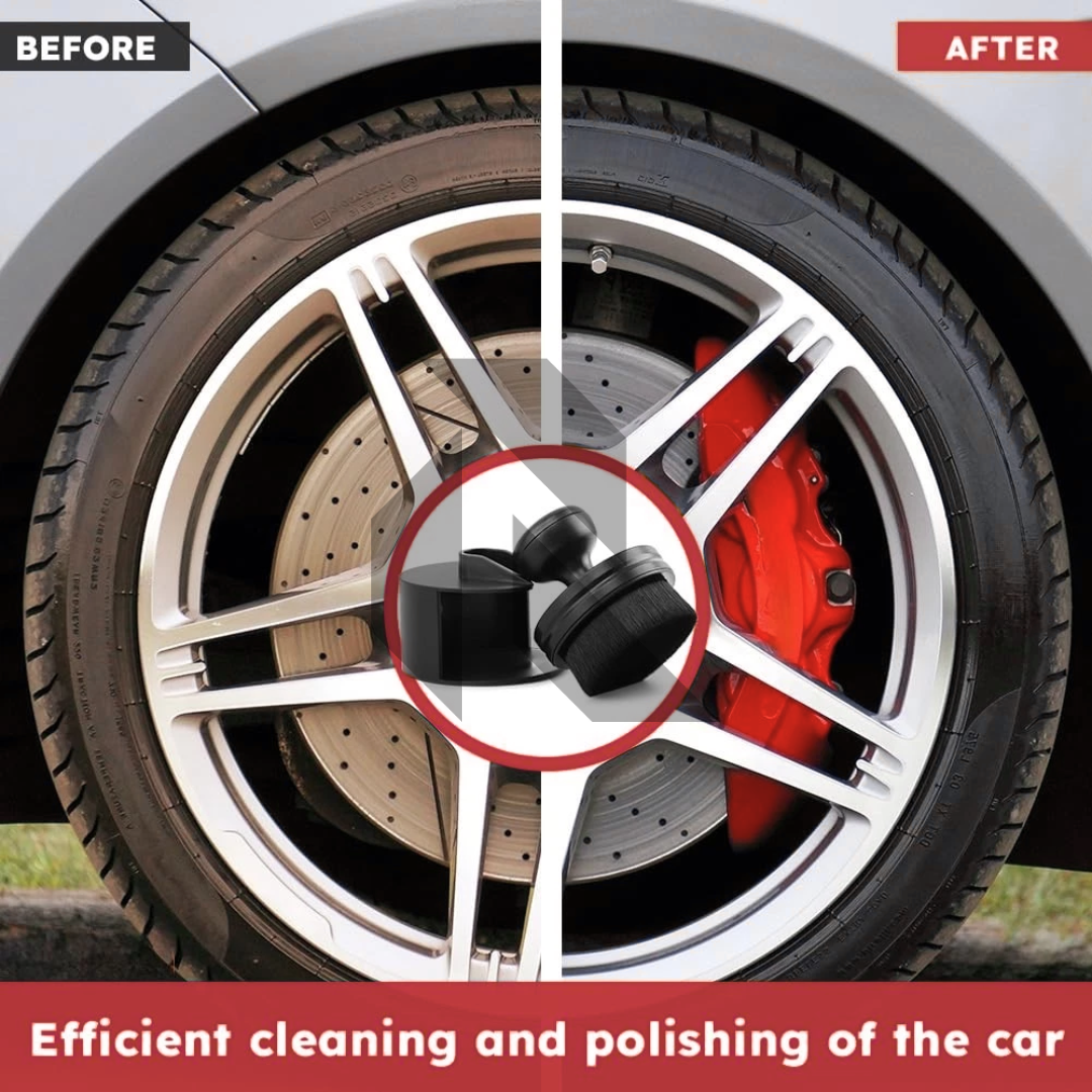 Round Car Tyre & Trim Dressing Applicator Brush