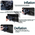 Inflatable Car Bed Mattress for Backseat – Portable Travel Air Bed for Car