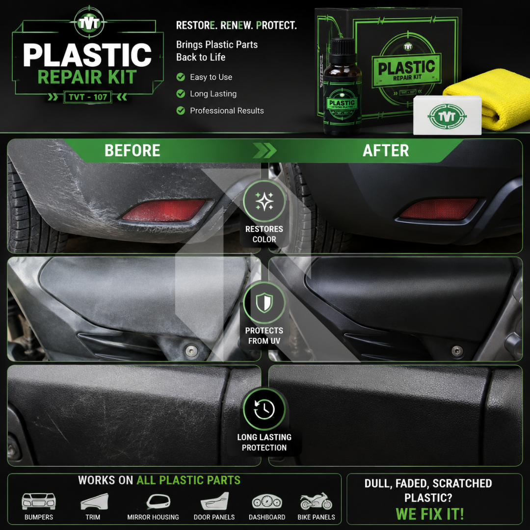 TVT-107 Plastic Repair Kit 30ml – Plastic Restorer & Repair Solution for Car Interior and Exterior