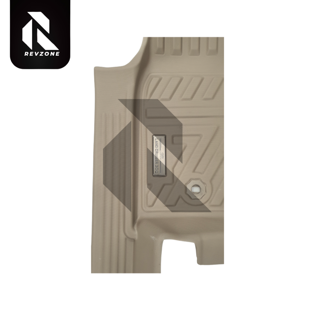 TXR Land Cruiser LC300 TPE Floor Mats Beige – Custom Fit Waterproof All-Weather 7 Seater