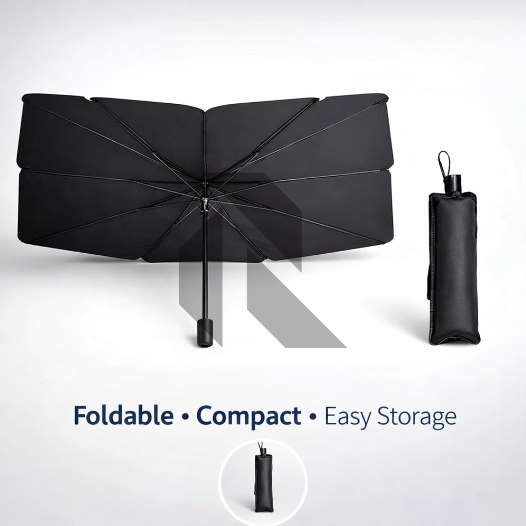 Universal Car Windshield Sun Shade Umbrella – Foldable UV Protection Sunshade