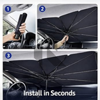 Universal Car Windshield Sun Shade Umbrella – Foldable UV Protection Sunshade
