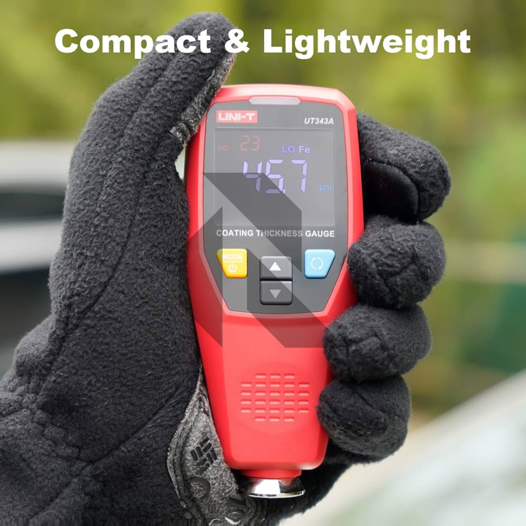 UNI-T UT343A Paint Coating Thickness Gauge – Digital Car Paint Depth Meter for Vehicle Inspection