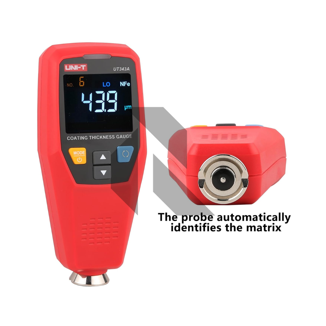 UNI-T UT343A Paint Coating Thickness Gauge – Digital Car Paint Depth Meter for Vehicle Inspection