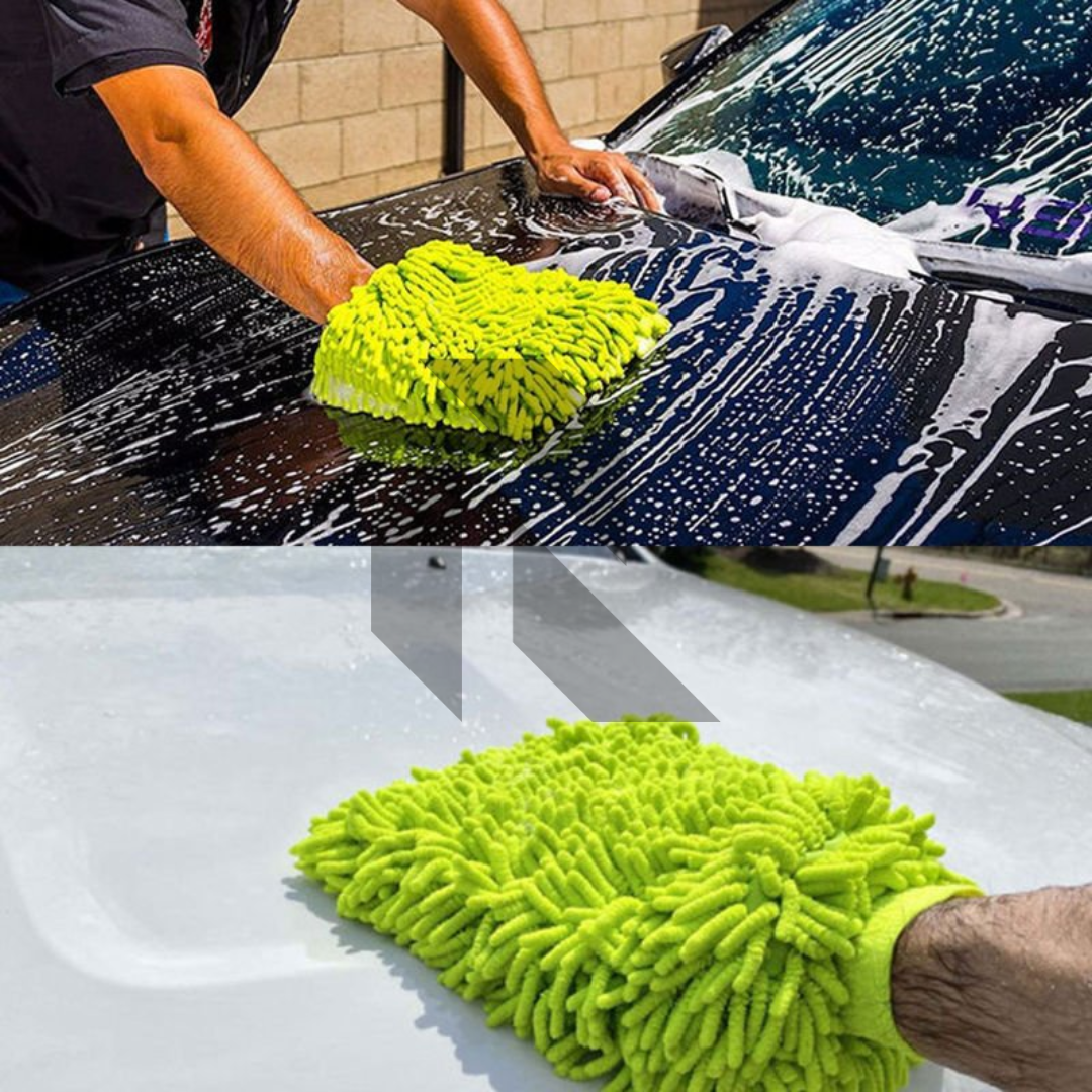 Microfiber Car Wash Mitt Glove – Scratch-Free (Multi Color)