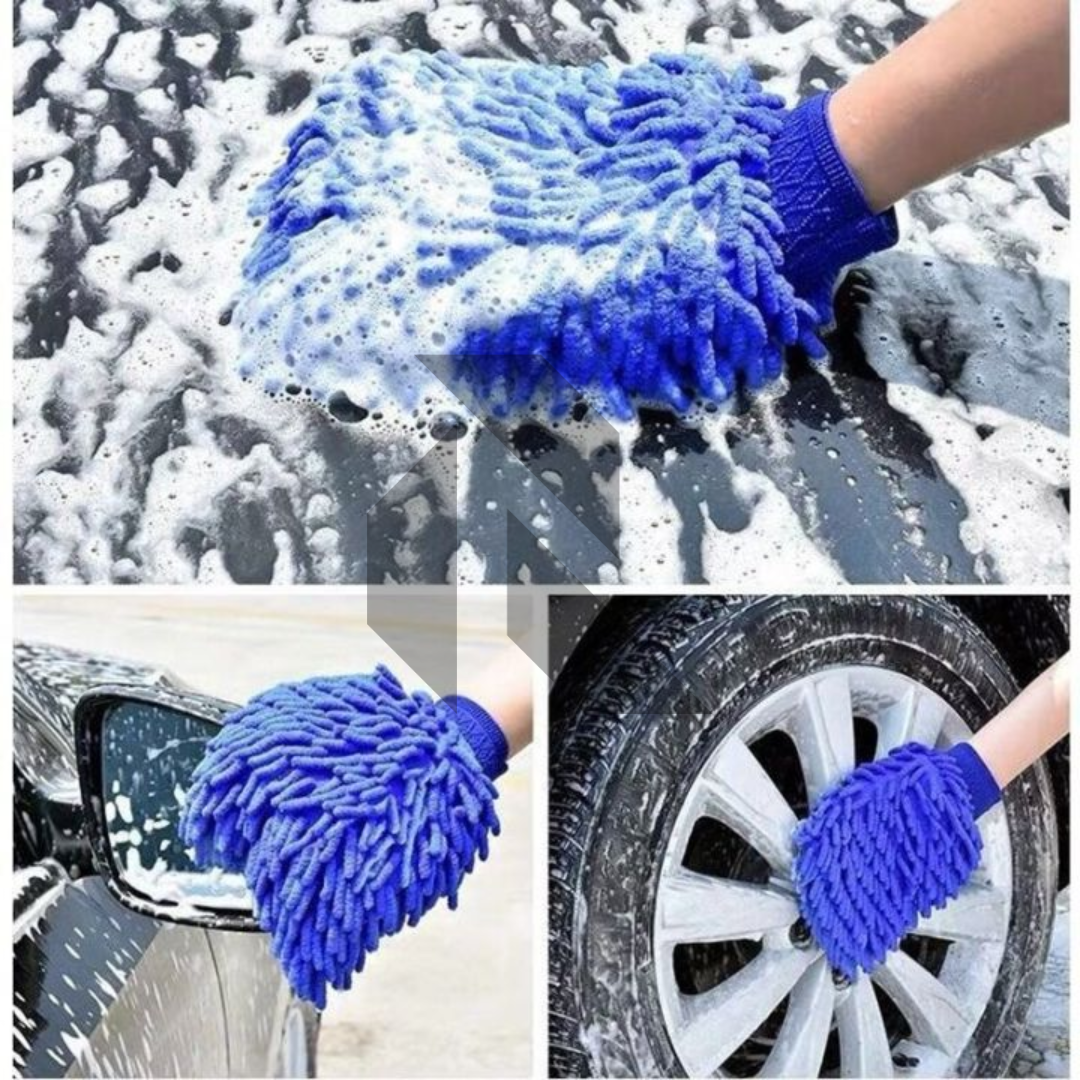 Microfiber Car Wash Mitt Glove – Scratch-Free (Multi Color)