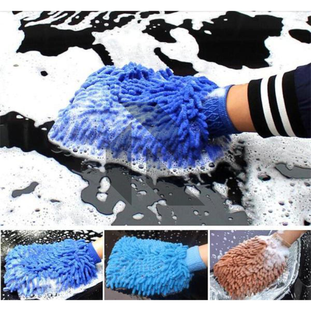 Microfiber Car Wash Mitt Glove – Scratch-Free (Multi Color)