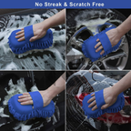 Microfiber Car Wash Sponge Mitt – Scratch-Free Cleaning Pad (Multi Color)