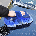 Microfiber Car Wash Sponge Mitt – Scratch-Free Cleaning Pad (Multi Color)
