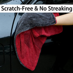 Premium Twist Loop Microfiber Drying Towel  – 1200 GSM Water Sucker Car Drying Cloth Red & Gray
