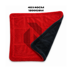 Premium Twist Loop Microfiber Drying Towel  – 1200 GSM Water Sucker Car Drying Cloth Red & Gray