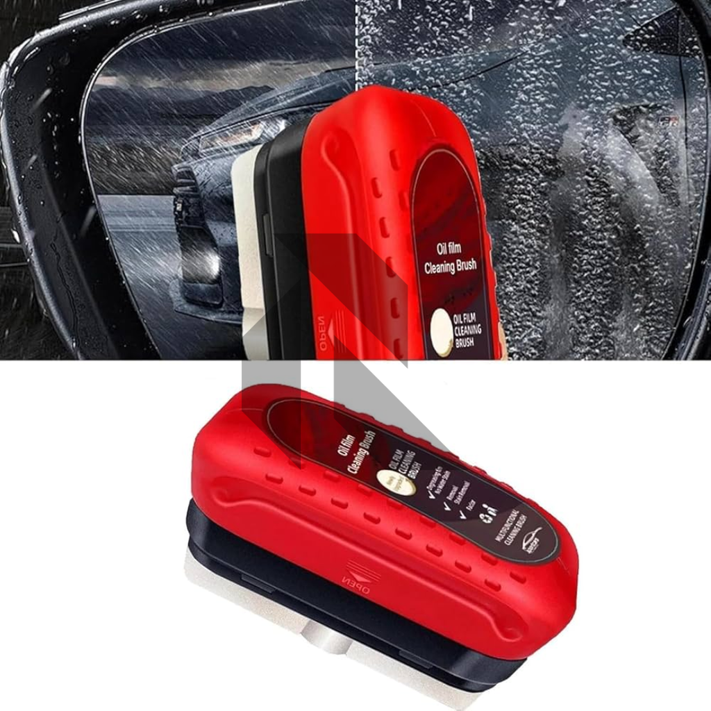 Automotive Oil Film Cleaning Brush – Car Glass Oil Film Remover for Windshield & Window