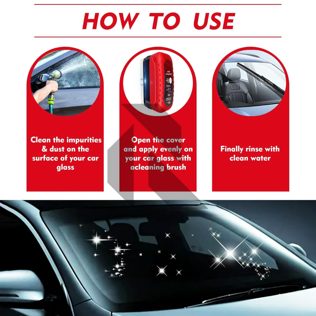 Automotive Oil Film Cleaning Brush – Car Glass Oil Film Remover for Windshield & Window