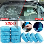 Car Windshield Glass Concentrated Washer Tablets – 20 Pieces | Effervescent Windshield Cleaning