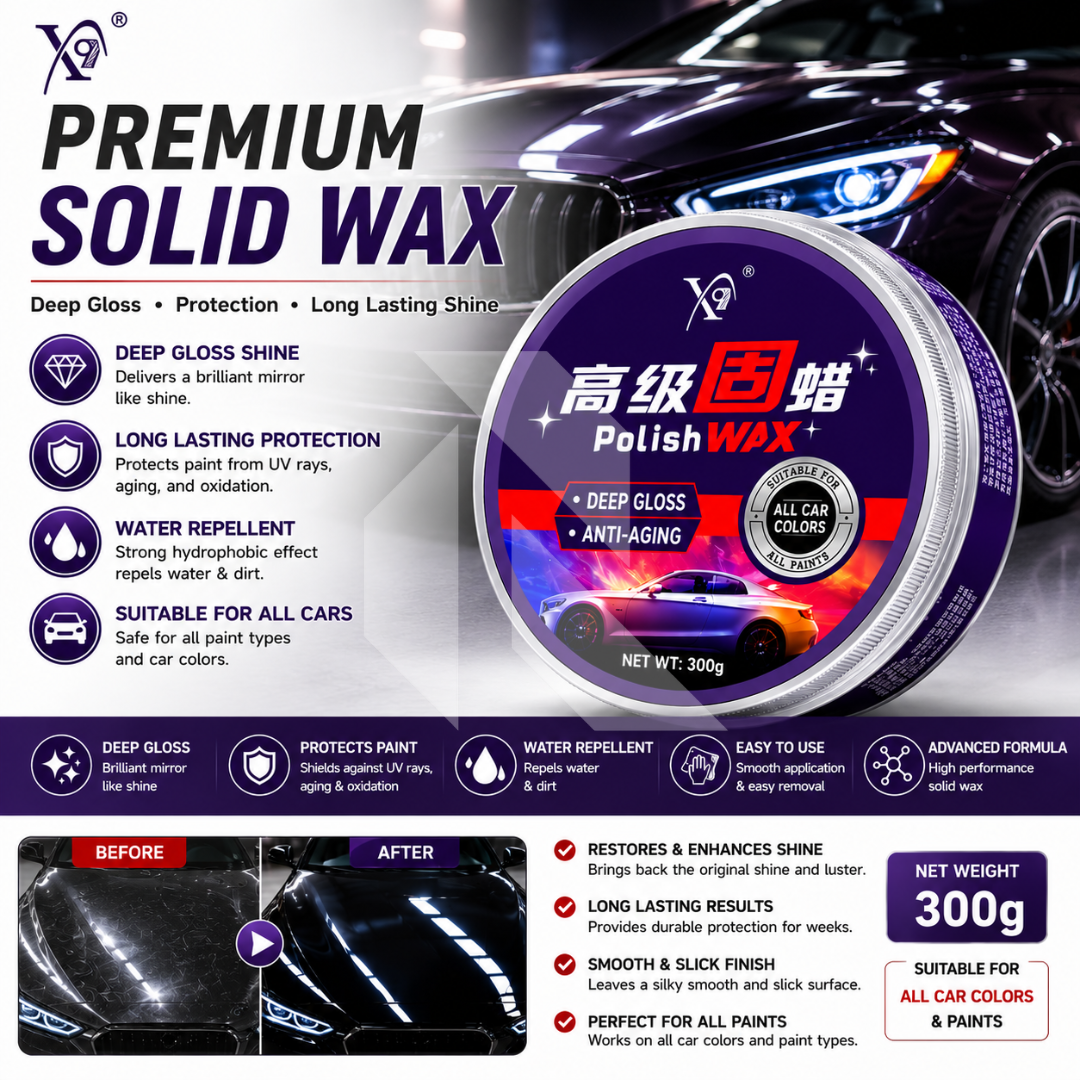 Premium Hard Polish Wax 150g – High Gloss Car Wax & Long-Lasting Paint Protection