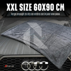 XL Twisted Loop Microfiber Car Drying Towel 1200 GSM – Double Sided Ultra Absorbent (60x90 CM)