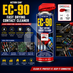 Action Can EC-90 Fast Drying Contact Cleaner 500ml – Electrical & Electronic Parts Cleaner with Twin Spray