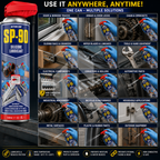 Action Can SP-90 Silicone Lubricant 500ml – Rubber, Plastic & Metal Protector with Twin Spray