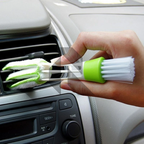 2 In1 Green Car Air-Conditioner Outlet Dirt Duster Cleaner Brush – Car AC Vent & Blinds Cleaning Brush