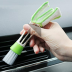 2 In1 Green Car Air-Conditioner Outlet Dirt Duster Cleaner Brush – Car AC Vent & Blinds Cleaning Brush