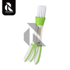 2 In1 Green Car Air-Conditioner Outlet Dirt Duster Cleaner Brush – Car AC Vent & Blinds Cleaning Brush