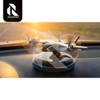Airplane Solar Power Car Dashboard Air Freshener – 360° Rotating Propeller Fragrance Decor