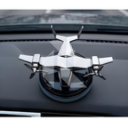 Airplane Solar Power Car Dashboard Air Freshener – 360° Rotating Propeller Fragrance Decor