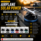 Airplane Solar Power Car Dashboard Air Freshener – 360° Rotating Propeller Fragrance Decor