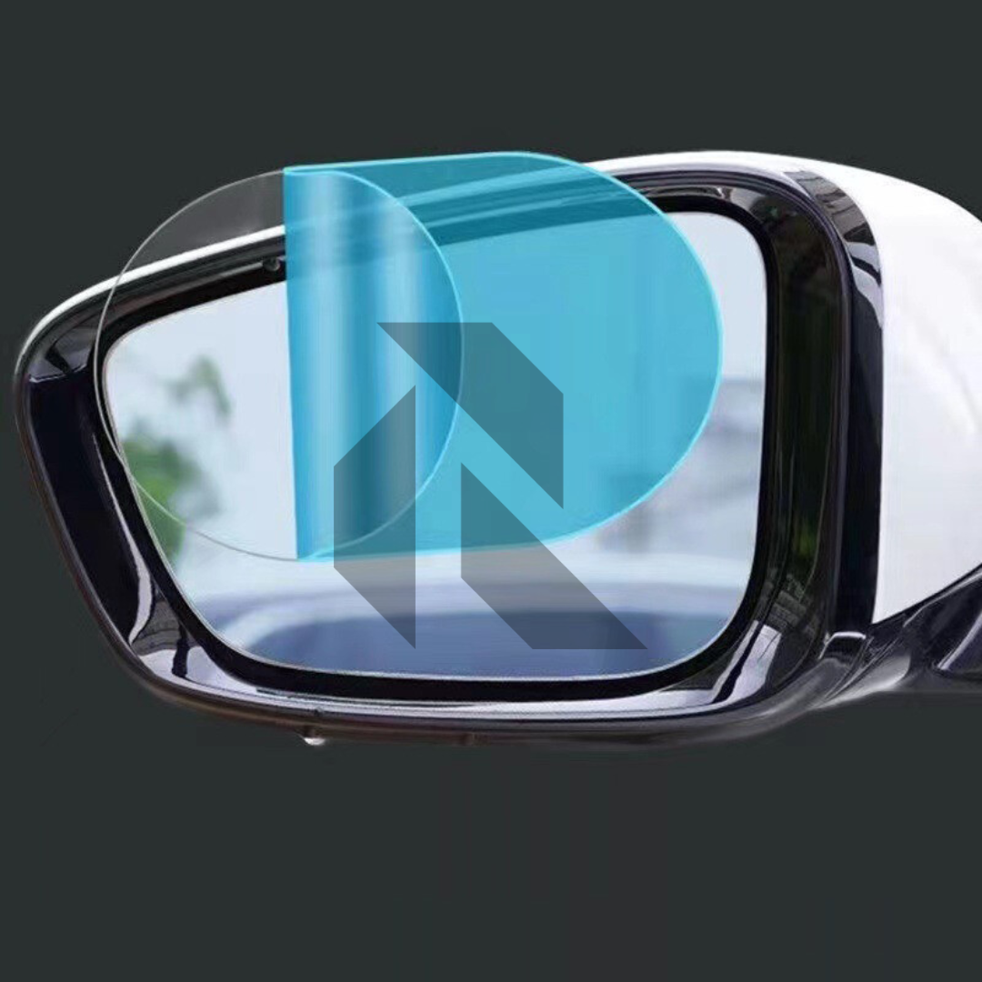 2PCS Anti Fog Rainproof Rear View Mirror Film – HD Clear Waterproof Anti-Glare Nano Protection Film