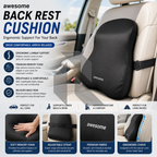 Awesome Ergonomic Memory Foam Lumbar Support Cushion – Back Support Pillow