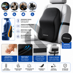 Awesome Ergonomic Memory Foam Lumbar Support Cushion – Back Support Pillow