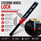 Baseball Steering Wheel Lock with Keys – Universal Anti-Theft Car Security Lock