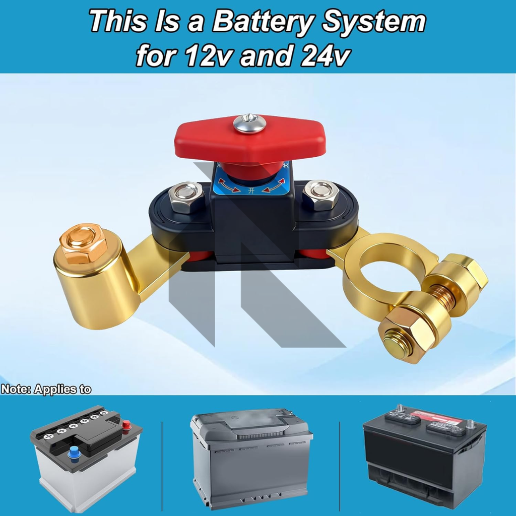 Car Battery Disconnect Switch 12V/24V – Heavy Duty Pure Copper