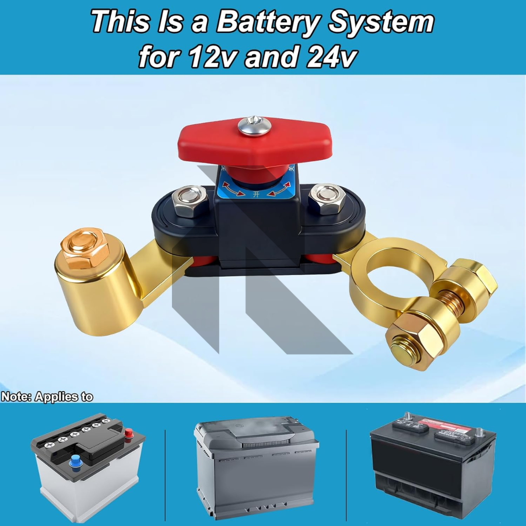 Car Battery Disconnect Switch 12V/24V – Heavy Duty Pure Copper