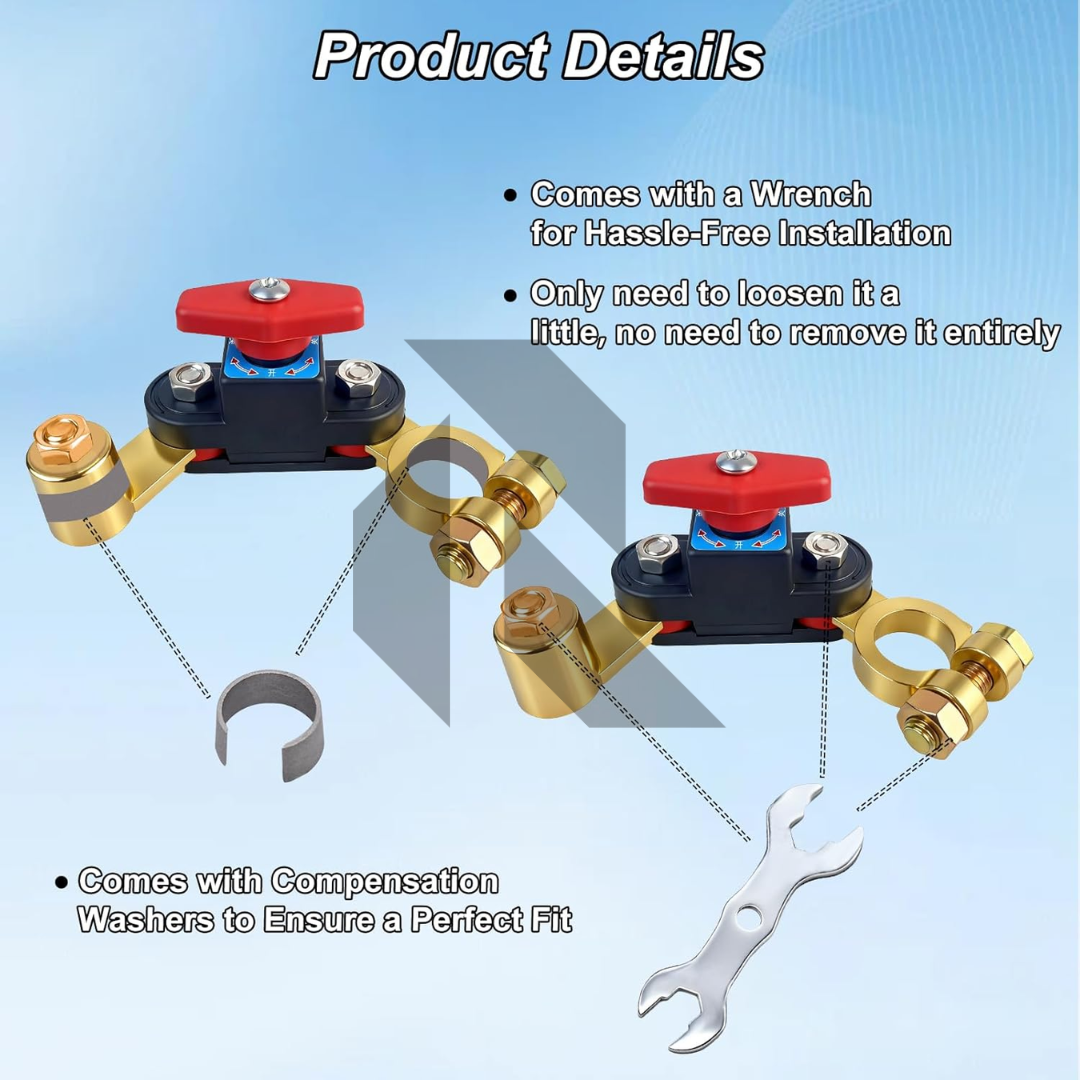 Car Battery Disconnect Switch 12V/24V – Heavy Duty Pure Copper