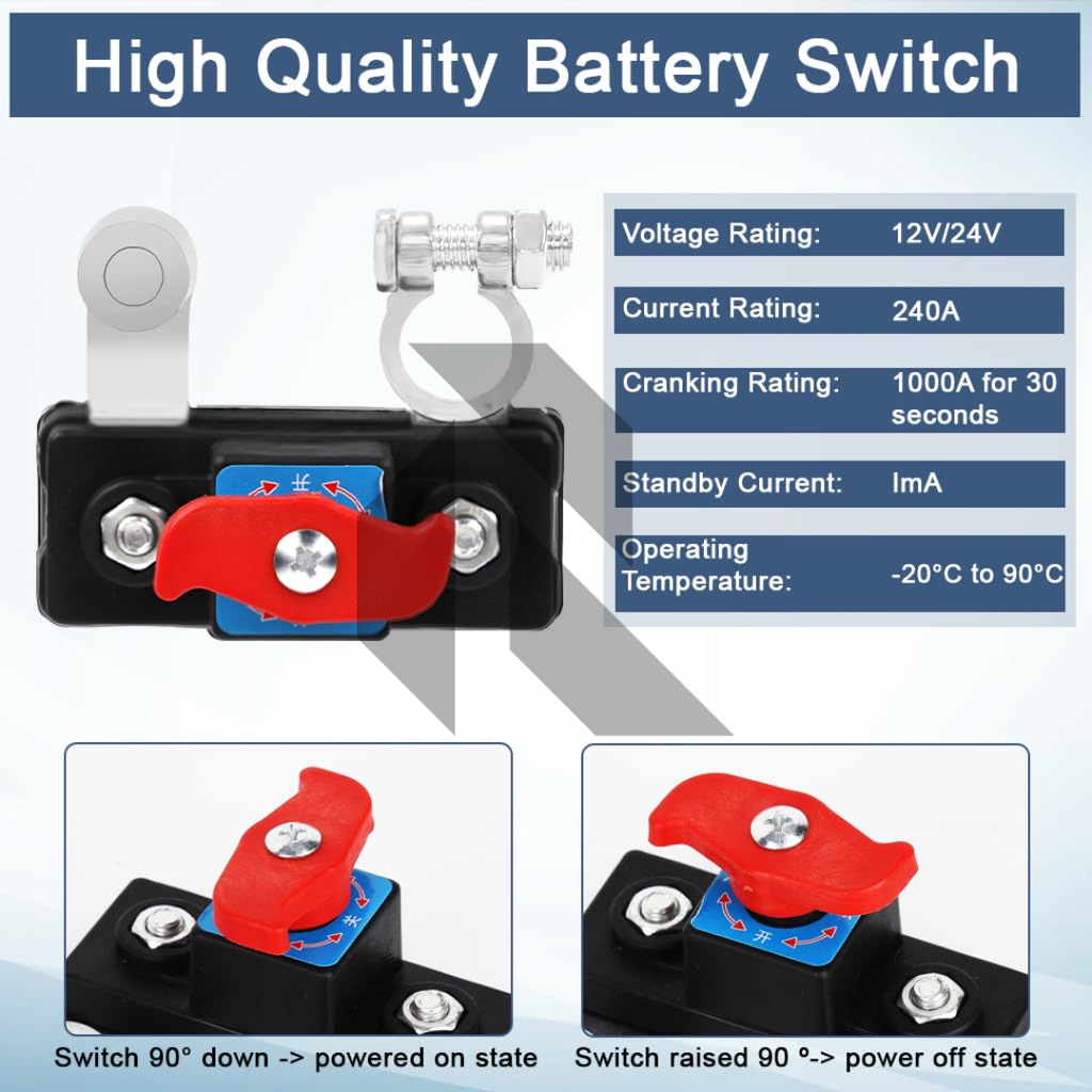 Car Battery Disconnect Switch Manual Automatic Circuit Breaker Anti-Power Off Leakage Protector
