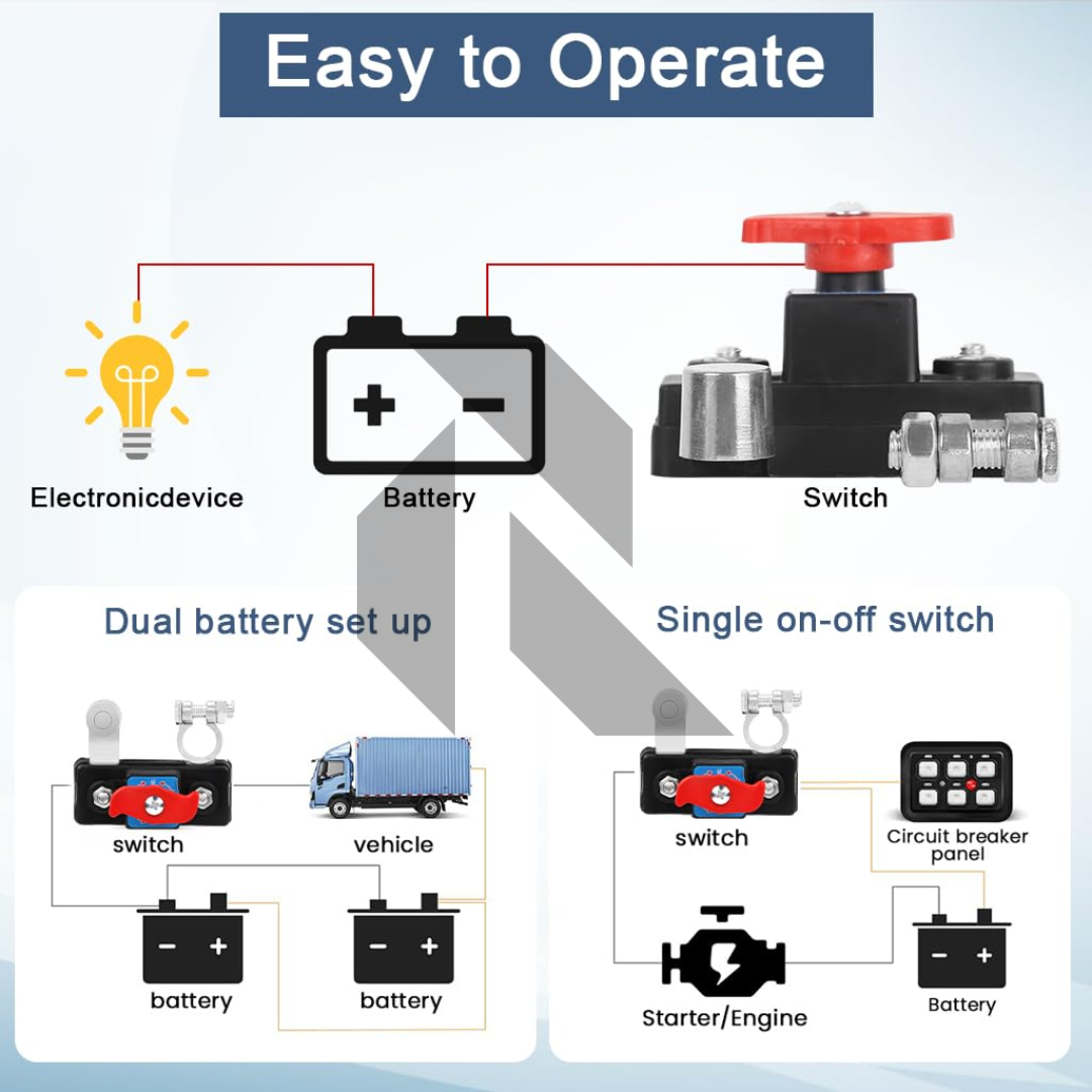 Car Battery Disconnect Switch Manual Automatic Circuit Breaker Anti-Power Off Leakage Protector