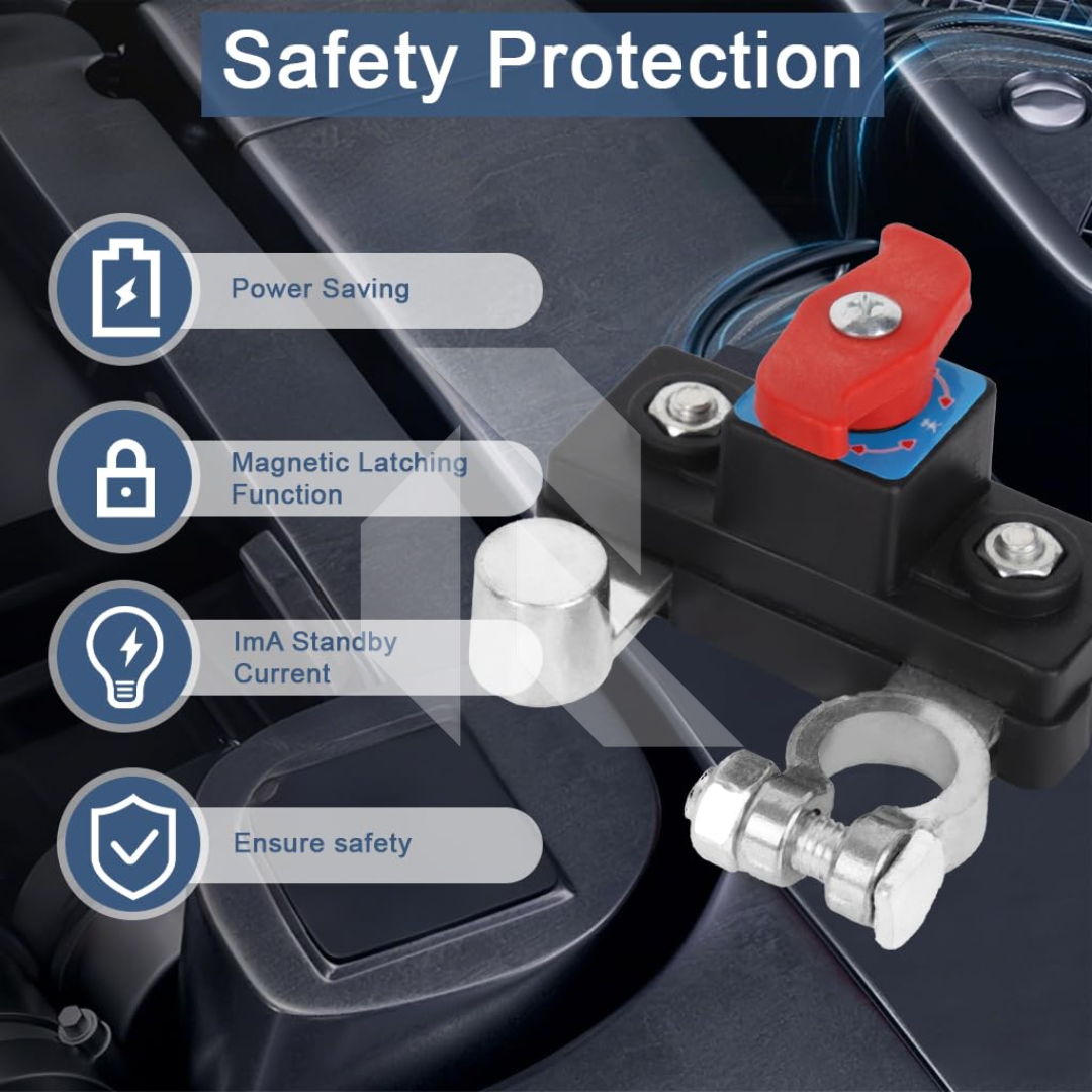Car Battery Disconnect Switch Manual Automatic Circuit Breaker Anti-Power Off Leakage Protector