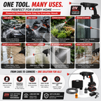 Portable Cordless High Pressure Car Washer with Dual 21V Batteries – Wireless Power Washer with Free 100ML Shampoo