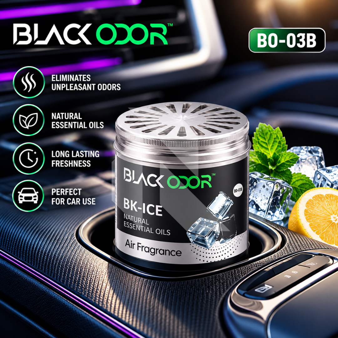 Black Odor BO-03B Car Air Freshener – Natural Essential Oils Long Lasting Car Perfume