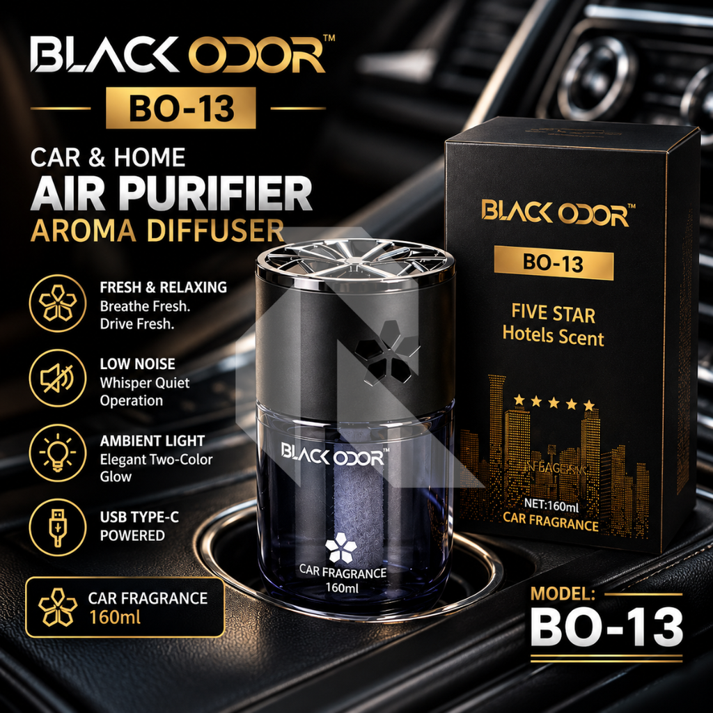 Black Odor BO-13 Five Star Hotels Scent Car Air Freshener 160ML