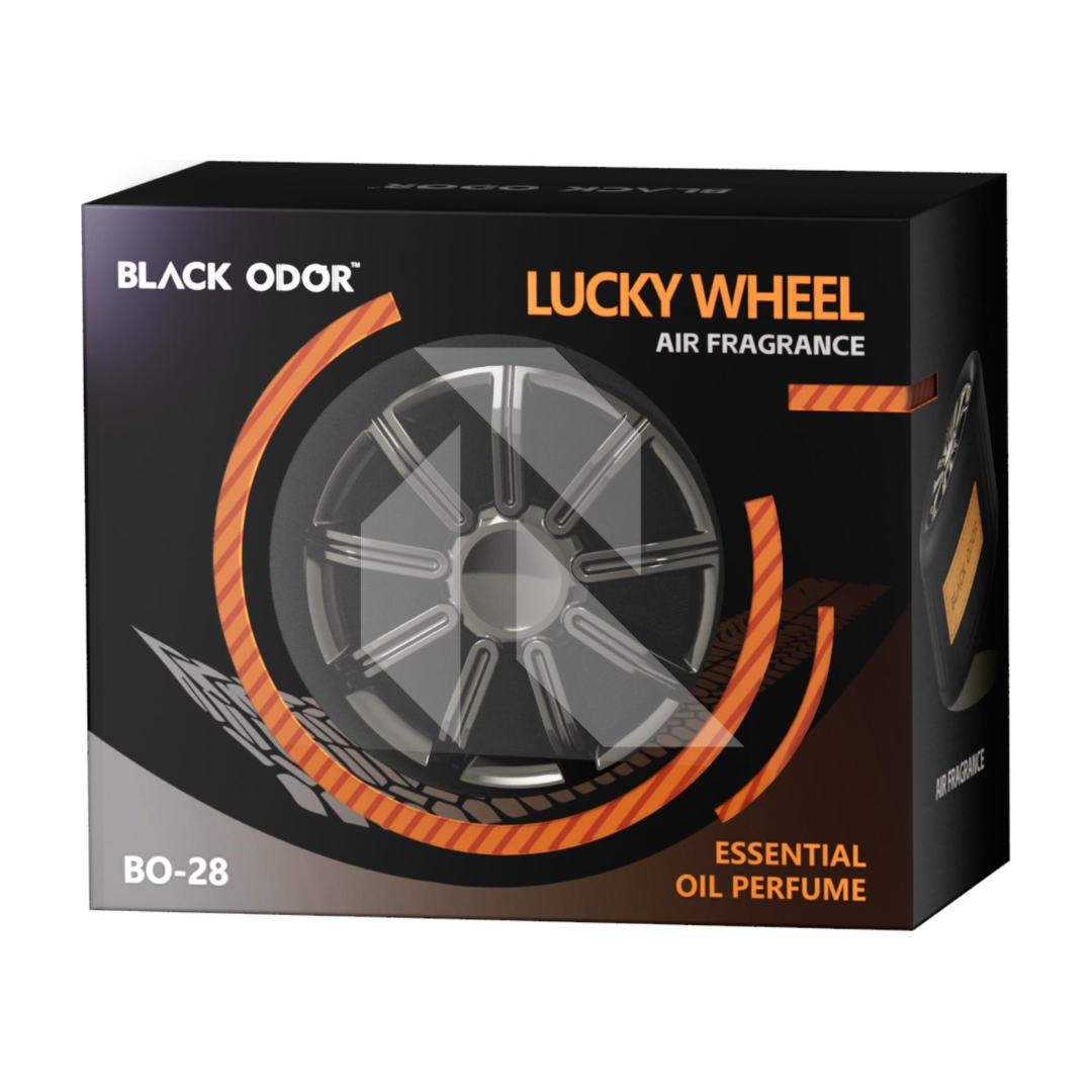 Black Odor BO-28 Lucky Wheel Car Air Freshener