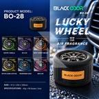 Black Odor BO-28 Lucky Wheel Car Air Freshener