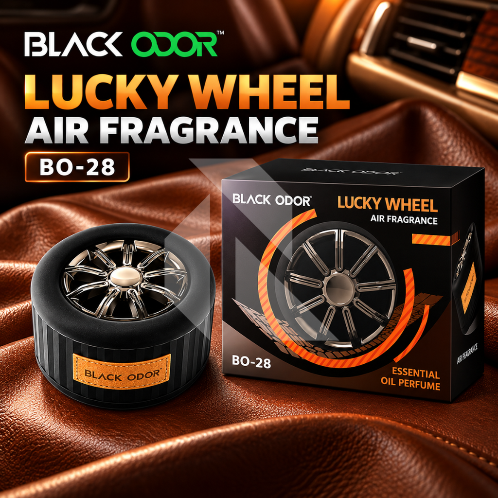 Black Odor BO-28 Lucky Wheel Car Air Freshener
