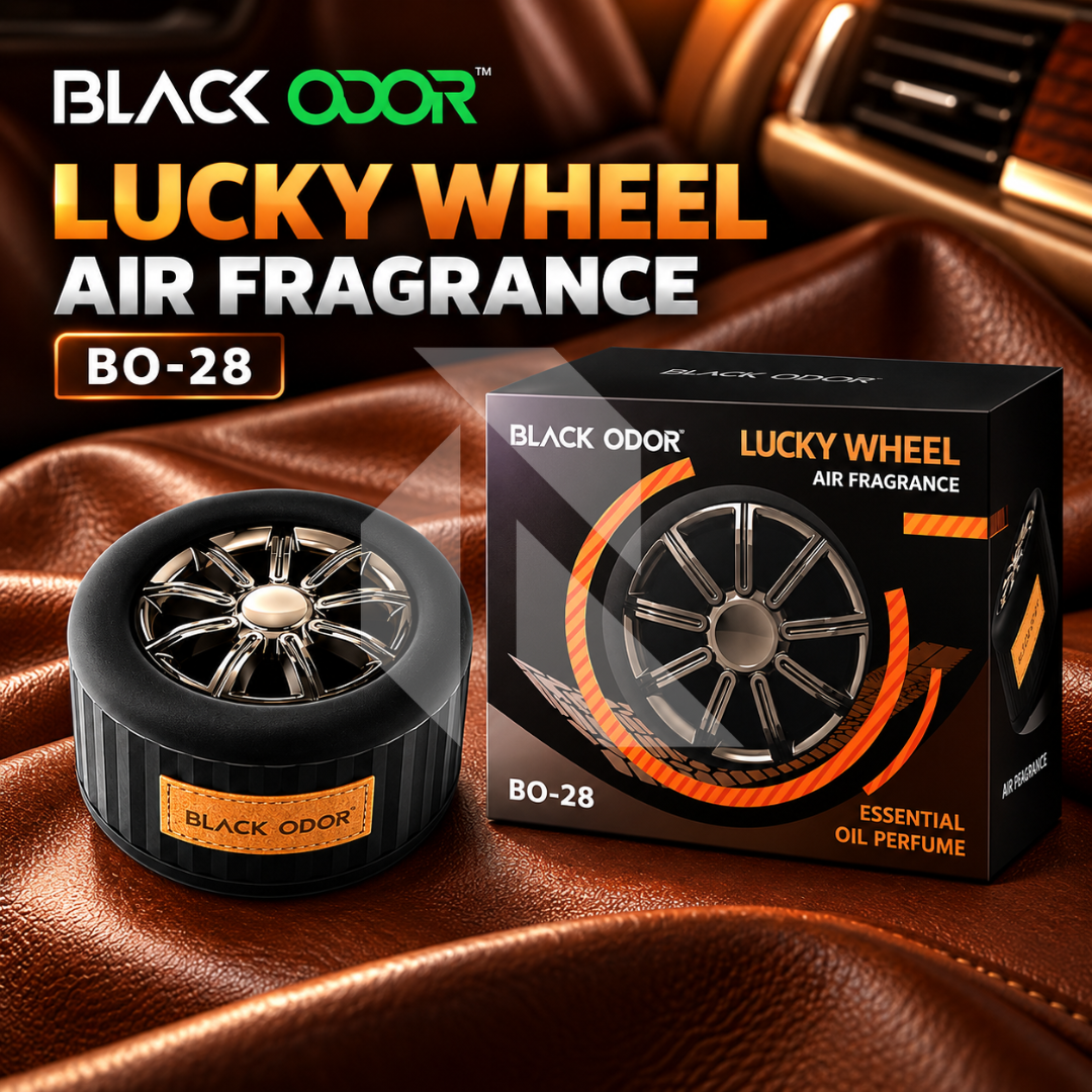 Black Odor BO-28 Lucky Wheel Car Air Freshener
