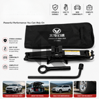Heavy Duty Scissor Car Jack Kit with Lug Wrench, Tow Hook & Storage Bag – Vehicle Emergency Tool Set