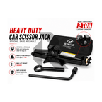 Heavy Duty Scissor Car Jack Kit with Lug Wrench, Tow Hook & Storage Bag – Vehicle Emergency Tool Set