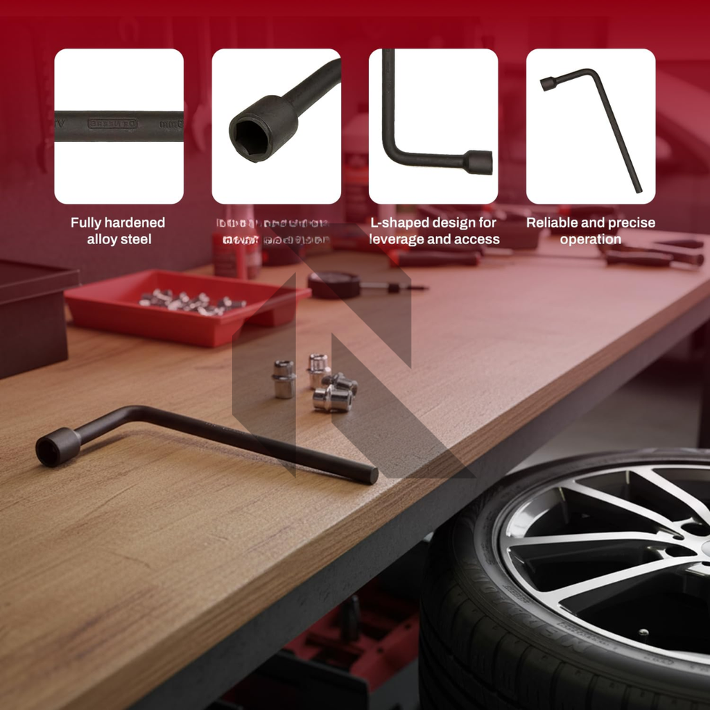 Heavy Duty Scissor Car Jack Kit with Lug Wrench, Tow Hook & Storage Bag – Vehicle Emergency Tool Set